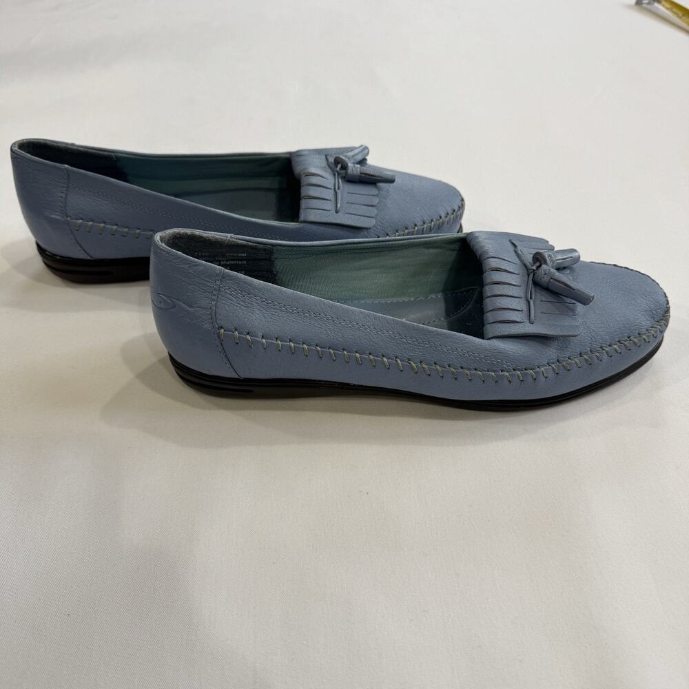 Dr. Scholl's Blue Tassel Leather Loafer SZ 11W Double Air Pillo Insoles - Picture 7 of 15